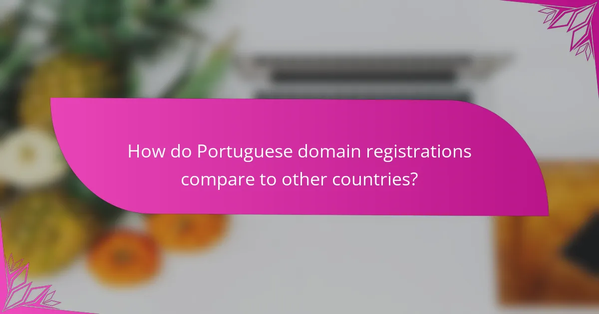 How do Portuguese domain registrations compare to other countries?